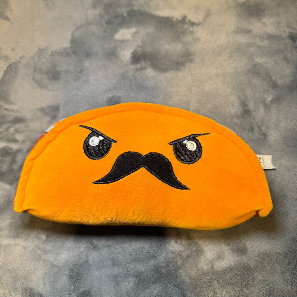 Angry Mustache Plush Taco Stuffed Toy by Ideal Toys‎ Direct Kids Approx 10" EUC